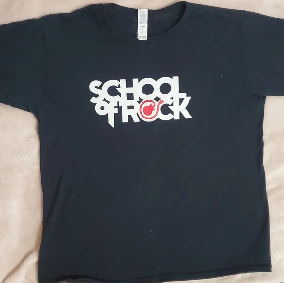 x2 Lot "School of Rock" Boys' Black T-Shirts Sz S & L, Like NEW & Very Good - Picture 6 of 9